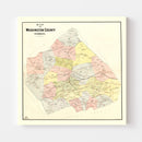 Vintage Map of Washington County, Georgia 1897