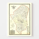 Vintage Map of Jefferson County, Georgia 1879