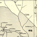 Vintage Map of Jefferson County, Georgia 1879