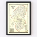 Vintage Map of Jefferson County, Georgia 1879