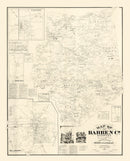 Vintage Map of Barren County, Kentucky 1879