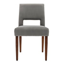 Accent Chairs Set of 2, Velvet Chairs with Solid Woood, Upholstered Dining Chairs for Living Room, Kitchen, Bedroom, Beauty Room,Dining room- Grey