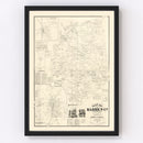 Vintage Map of Barren County, Kentucky 1879