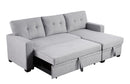Upholstered Pull Out Sectional Sofa With Chaise by HouseOfZazla