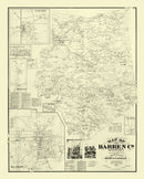 Vintage Map of Barren County, Kentucky 1879