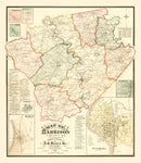 Vintage Map of Harrison County, Kentucky 1877
