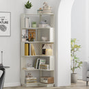 6-Tier L-Shaped Corner Bookshelf with Anti-Tip Safety Kit