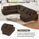 Oversized Sectional Sofa U - Shaped Sofa Couch Modern Sofa Upholstered In Soft With A Chaise Lounge For Living Room by HouseOfZazla
