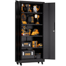 Heavy Duty Rolling Cabinet With Lock, Garage Storage Cabinet, 4 Adjustable Shelves For Tool Organization by HouseOfZazla