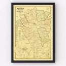 Vintage Map of Madison County, Kentucky 1876