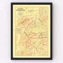 Vintage Map of Marion County, Kentucky 1877