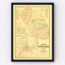 Vintage Map of Montgomery County, Kentucky 1879