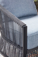 Bridges Beach - Loveseat, Lounge Chairs, Table Set (Set of 4) - Gray by Unique Piece Furniture