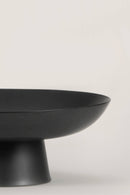 Matte Black Ceramic Footed Bowl