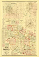Vintage Map of Gibson County, Tennessee 1877