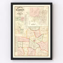 Vintage Map of Madison County, Tennessee 1877