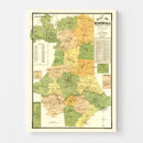 Vintage Map of Marshall County, Tennessee 1899