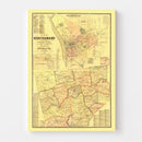 Vintage Map of Montgomery County, Tennessee 1877
