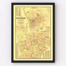 Vintage Map of Montgomery County, Tennessee 1877