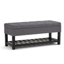 Saxon - Upholstered Transitional Storage Ottoman Bench by Unique Piece Furniture