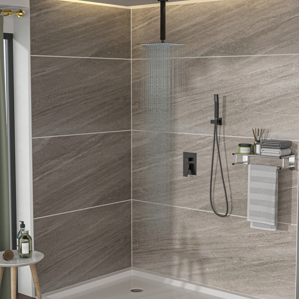 Dual Shower Head System With Ceiling Mount And Rough In Valve, photo 10 of 27