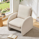Modern Sherpa Upholstered Accent Chair, Comfortable Living Room Armchair, Lounge Chair For Bedroom, And Office by HouseOfZazla
