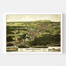 Vintage Map of Bridgton, Maine 1888