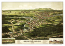 Vintage Map of Bridgton, Maine 1888