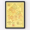 Vintage Map of Scott County, Kentucky 1879