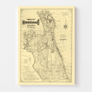 Vintage Map of Brevard County, Florida 1893