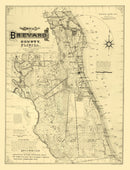 Vintage Map of Brevard County, Florida 1893