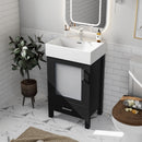Bathroom Vanity With Ceramic Sink And Ample Storage, Ideal For Small Bathrooms by HouseOfZazla