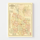 Vintage Map of Rutherford County, Tennessee 1878