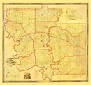 Vintage Map of Greene County, Alabama 1856