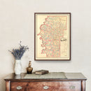 Vintage Map of Hale County, Alabama 1870