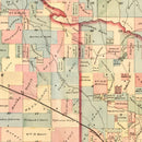 Vintage Map of Hale County, Alabama 1870