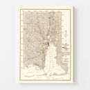 Vintage Map of Mobile County, Alabama 1895