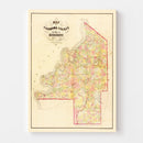 Vintage Map of Coahoma County, Mississippi 1872