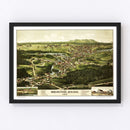 Vintage Map of Bridgton, Maine 1888