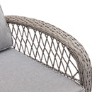 3 Pieces Outdoor Swivel Rocker Patio Chairs, 360 Degree Rocking Patio Conversation Set with Thickened Cushions and Glass Coffee Table for Backyard, Grey