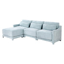 Stylish Sofa With Ottoman And Lumbar Pillows, Ergonomic Design by HouseOfZazla