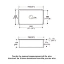 Undermount Single Bowl Ceramic Kitchen Sink, Dual Mount