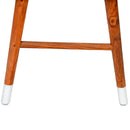 18 Inch Rectangular Acacia Wooden Side Table with Angled Legs, Warm Brown