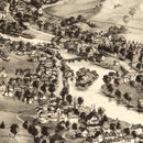 Vintage Map of Cherryfield, Maine 1896