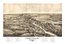 Vintage Map of Cherryfield, Maine 1896