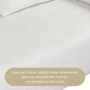 82x36" Modern Loop Yarn Fabric Sofa, One-Piece Seat Frame, Minimalist 2-3 Seat Couch Easy to Install, Loveseats with Extra Wide Domed Arms for Living Room, Bedroom, Apartment, Office(2 Pillows)