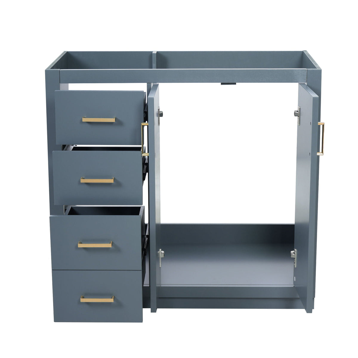 Retro Style Bathroom Vanity, 3 Drawers & Soft Closing Doors, photo 16 of 40