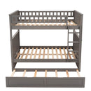 Bunk Bed With Twin Size Trundle, Guardrails by HouseOfZazla