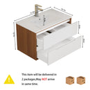 32-Inch Wall-Mounted Bathroom Vanity With Sink Combo