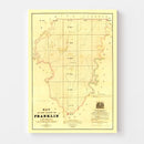 Vintage Map of Franklin Parish, Louisiana 1860